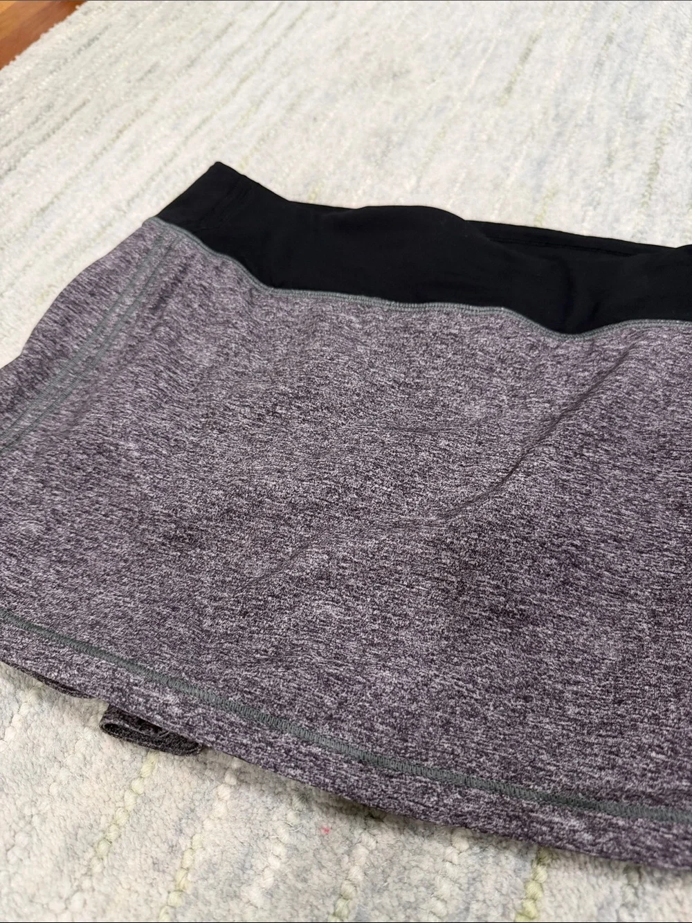 Lululemon Gray Athletic Skirt with Black Waistband